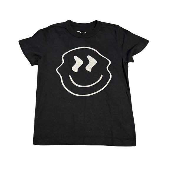 Chaser Kid Boy Girl Unisex Black Size 5-6 Crew Neck Shirt Retro Smile Causal - Picture 1 of 4